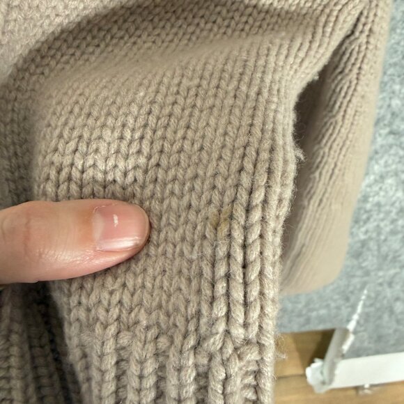 Fabiana Filippi Wool Silk Cashmere Open Cardigan With Shearling Trim XL - Picture 10 of 10